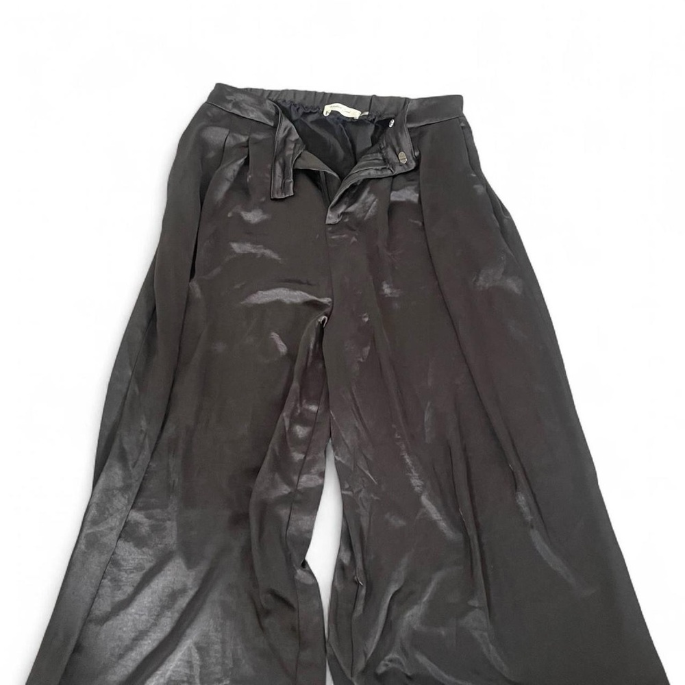 Sleek Black Satin Pants
